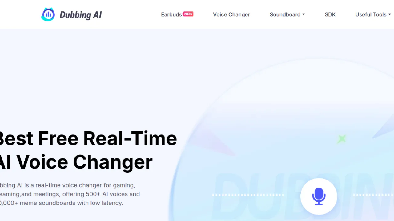 Dubbing AI homepage hero
