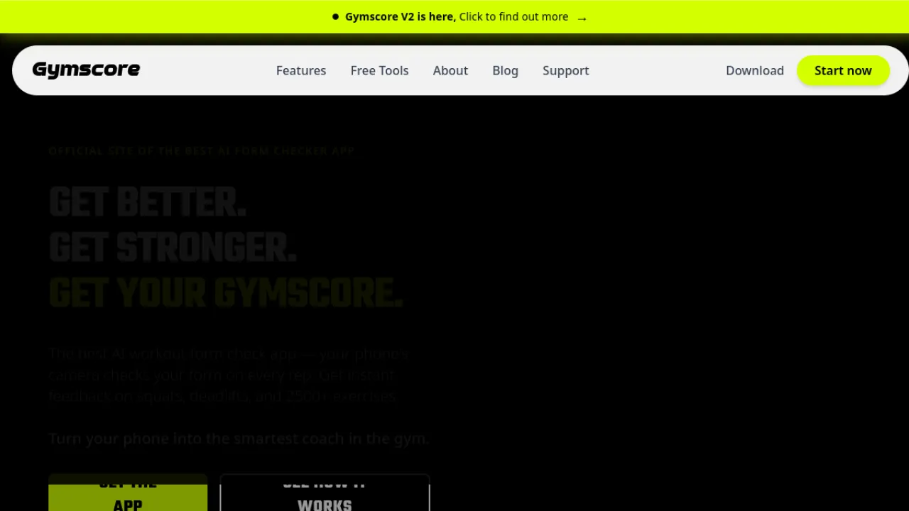 Gymscore homepage hero