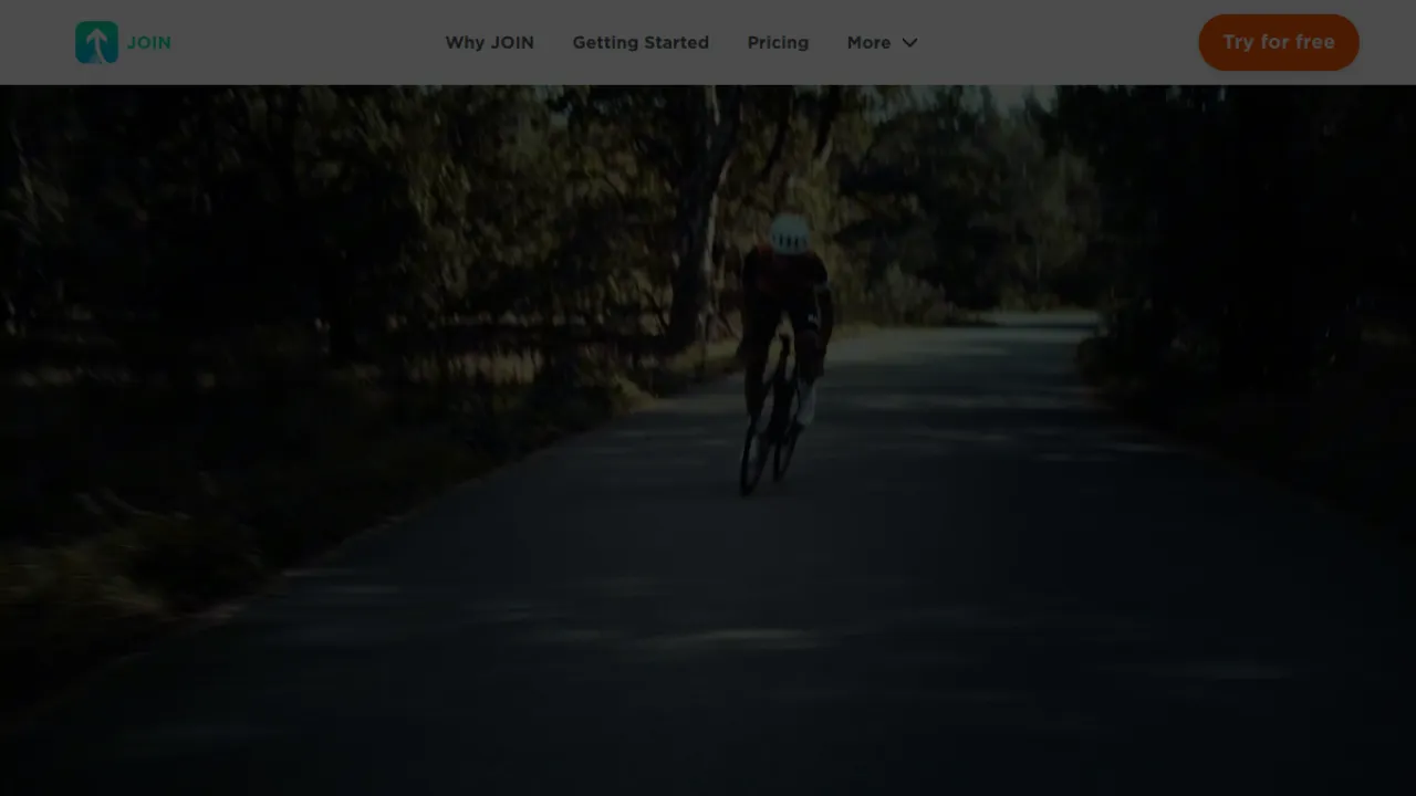 JOIN Cycling homepage hero