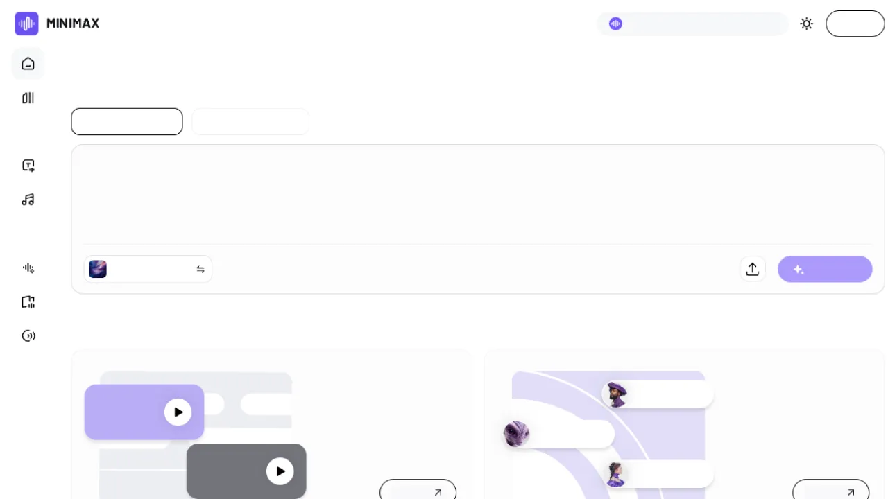 MiniMax Audio homepage hero