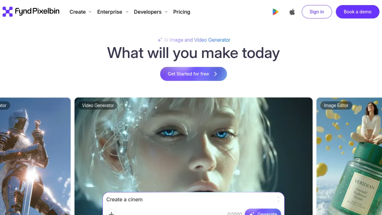 Pixelbin homepage hero
