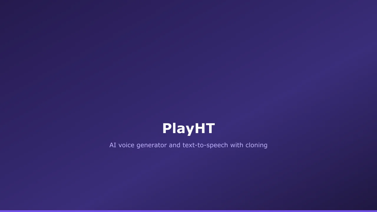 PlayHT homepage hero