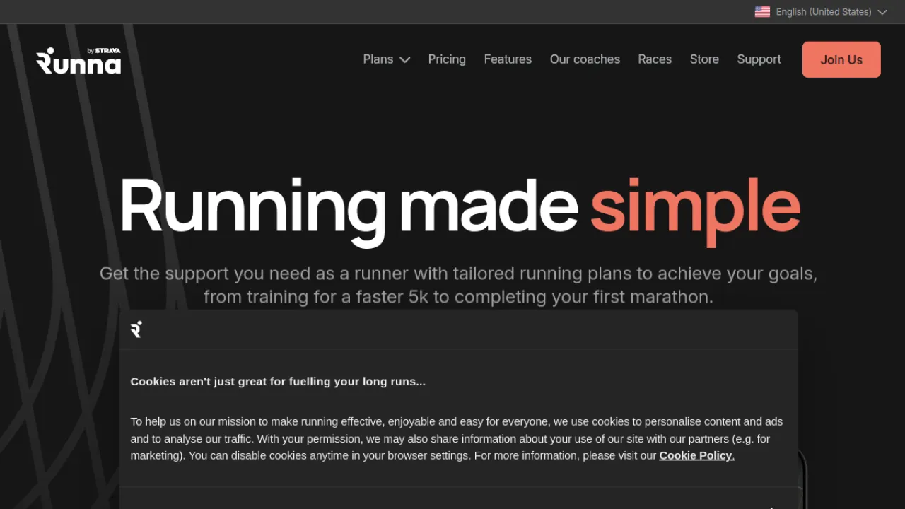 Runna homepage hero