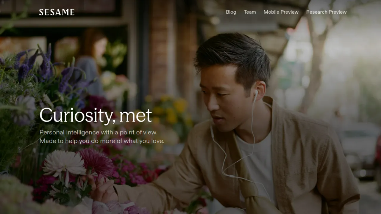 Sesame homepage hero