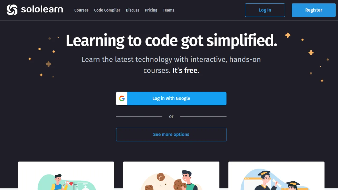 Sololearn homepage hero