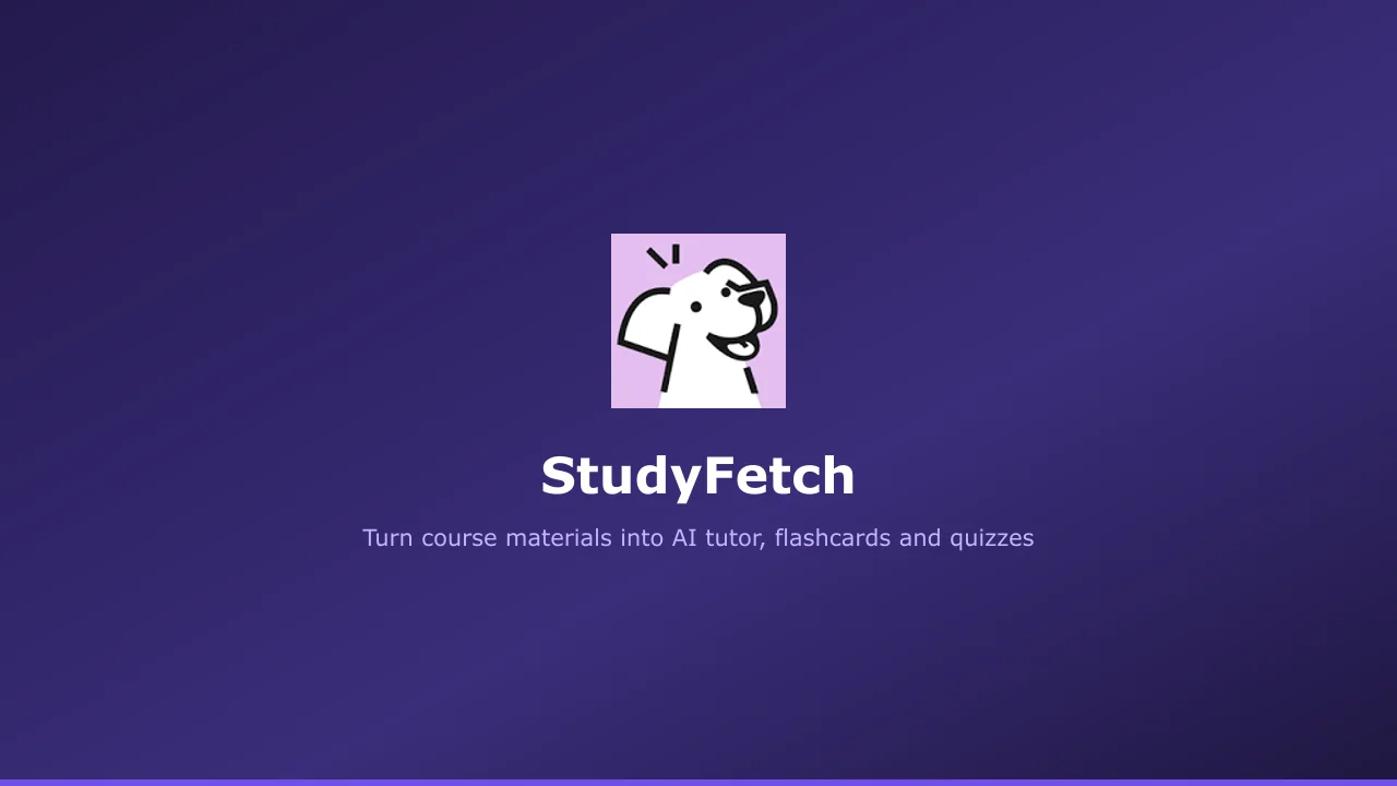 StudyFetch homepage hero