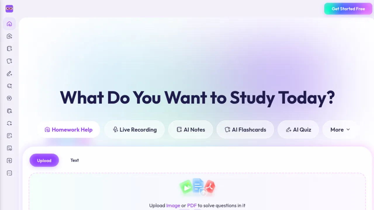StudyX homepage hero