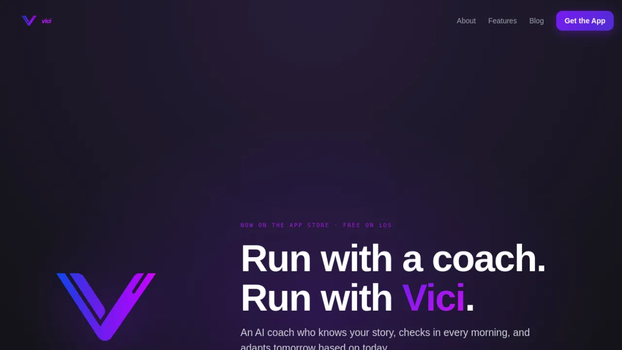 Vici homepage hero