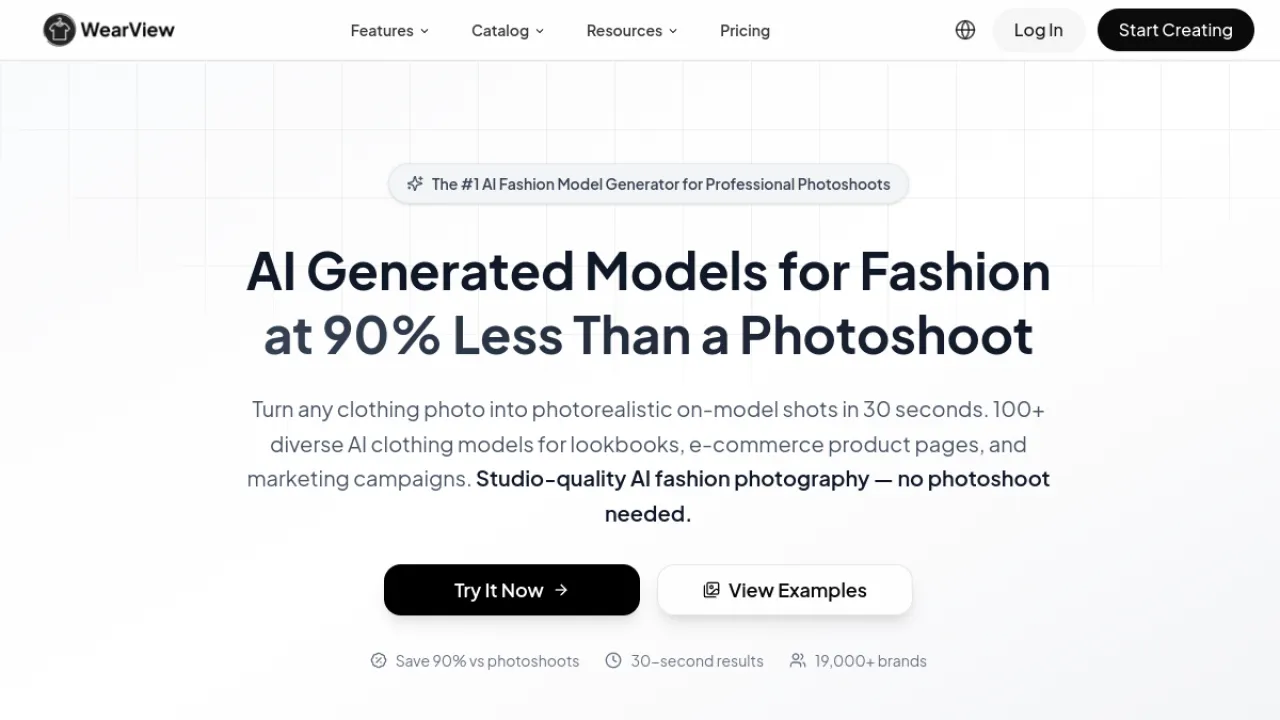 WearView homepage hero
